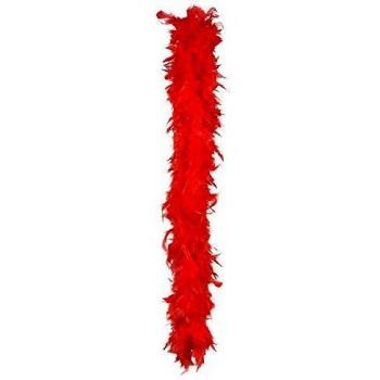 Boa plume longue 180 cm couleur rouge