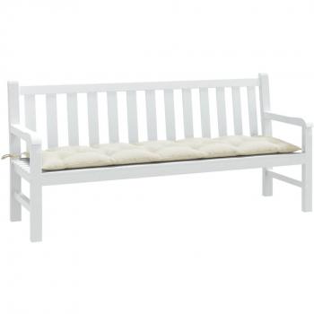 Cuscino Panca da Giardino Crema Mélange 180x50x7 cm in Tessuto