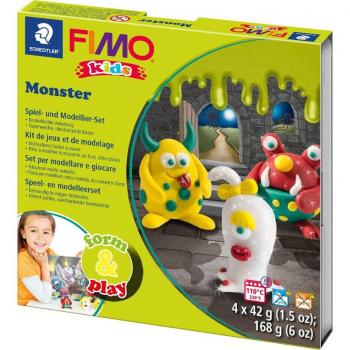 Staedtler FIMO Kids Form & Play Monster Modellier-Set Level 1