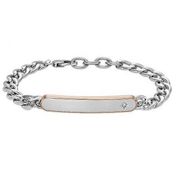 Edelstahlarmband FOSSIL JEWELRY, JF04395998, mit Zirkonia
