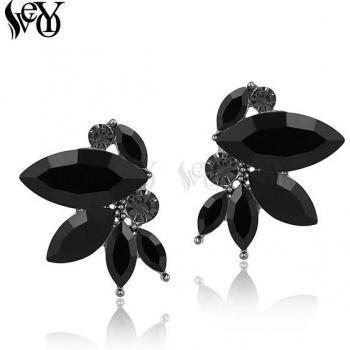 Ala Negra Veyo Aretes de Cristal