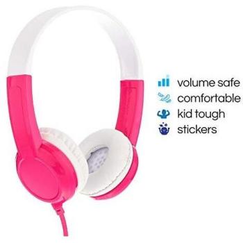 Casque audio pour enfant BuddyPhones Discover, Rose