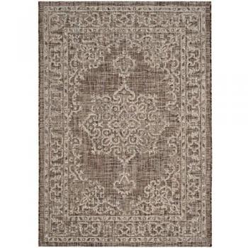 Kori Hooked Brown Beige Carpet – 4' x 6' (approx)