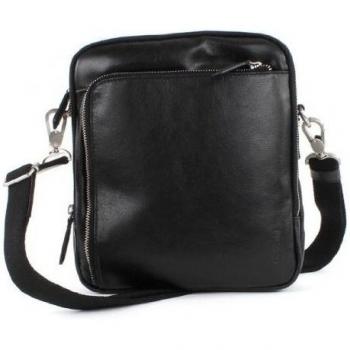 Picard Schulter‑Messenger Bag Buddy – Wasserbüffelleder – Schwarz