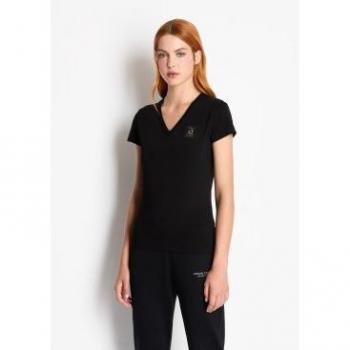 Camisa Básica Armani Exchange 2024, Negra, Manga Corta, Talla XXL