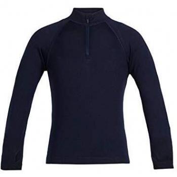 Maglia Intima Icebreaker 260 Tech 2019 per Bambini – Manica Lunga, Mezza Zip – Nero Navy