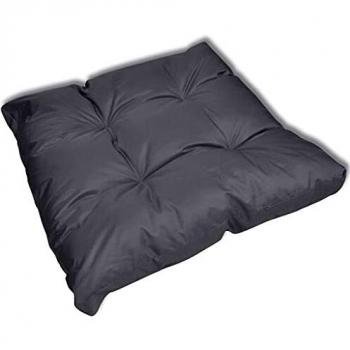 VidaXL Cojín de asiento tapizado gris 80x80x10 cm