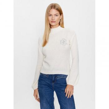 Liu Jo Pullover CF3261 MA86N Écru Regular Fit – Bio-Baumwolle, nachhaltig produziert, zartes Ecru