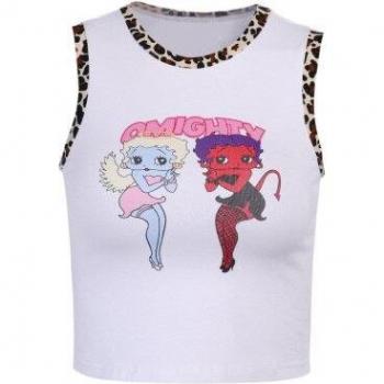 Camiseta Preppy Blanca “Estilo Harajuku”