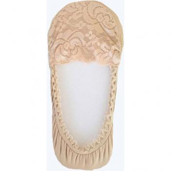 Bottes pieds plats en coton à motifs dentelés