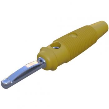SKS Hirschmann VQ 20 Yellow Plug, Straight, 4mm Pin Diameter
