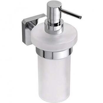 BEMETA TASI Distributeur de savon liquide mural en laiton chromé et verre / 230 ml
