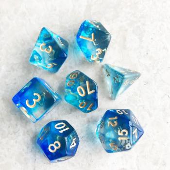 7Pcs Transparent DND Dice Set for Board Game Accessories