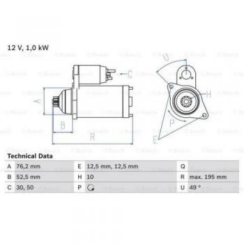 Bosch 986 020 220 Starter Motor