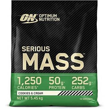 Optimum Nutrition Serious Mass Protein Blend – Cookies & Cream, 5.45 kg, 16 shakes