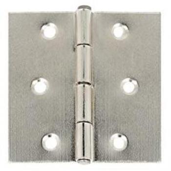 Bisagras Cuadradas 40 mm (Hierro Níquel) con Tapón