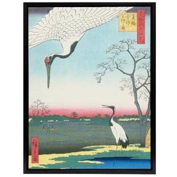 Artery8 Green Crane Scene – Wall Art Print (18 W × 24 H)