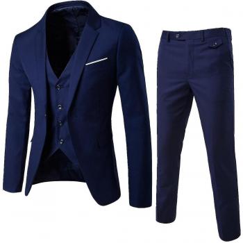Ensemble costume élégant slim fit pour homme à bouton unique