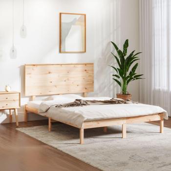 Cadre de lit 140 x 200 cm, bois pin massif – livrable à assembler