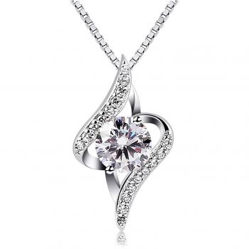 Shimmering B.Catcher CZ Pendant in 925 Silver