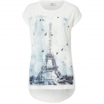 Sienna Damen T-Shirt Eiffelturm Pflegeleicht 005 – Weiß, Größe XL