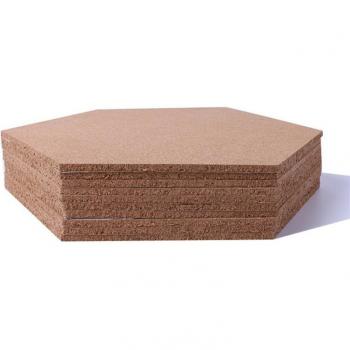 4 Hexagon Cork Wall Stickers