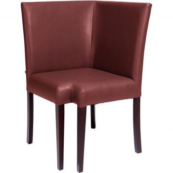 VEGA Eckelement Elegance (63 x 63 x 95,5 cm) – bordeaux Sitz, wenge Gestell