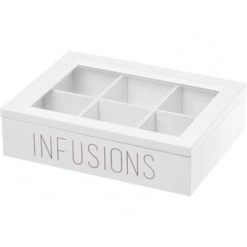 Distributeur de bouteilles en MDF transparent 6 cases