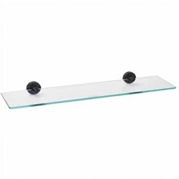 Chic Black Matte Single Glass Shelf