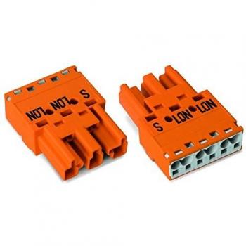 Wago WINSTA MIDI Stecker 100 Stück, 25 A, Orange