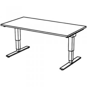 SoldanOffice Ergonomischer Schreibtisch T XDSM, Rechteckform, 1600 x 635