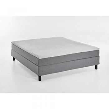 ATLANTIC home collection Boxbett Happy, Komplettbett ohne Kopfteil, mit Topper, grau
