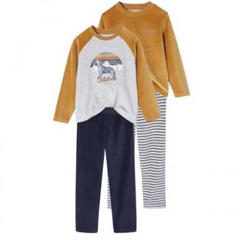 Nuit Douceur Loup – Ensemble 2 Pyjamas en Velours