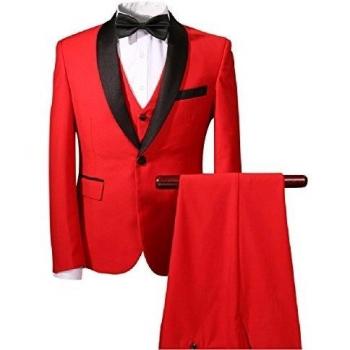 Traje de Novio Tipo Business Rojo 2XL – Juego 3 Partes