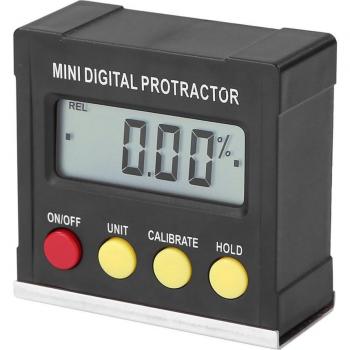 Base Magnética 360° Inclinómetro – Mini Nivel Electrónico Negro