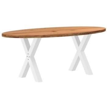 Table à Manger Ovale en Bois de Chêne Marron