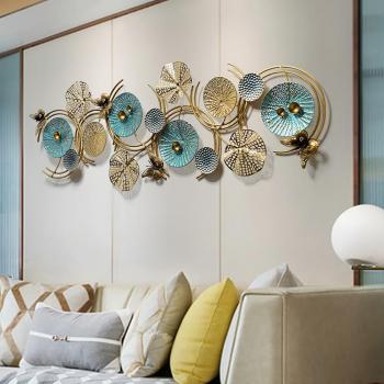 Metal Lotus Splendor: 1200mm × 470mm Home & Hotel Wall Piece