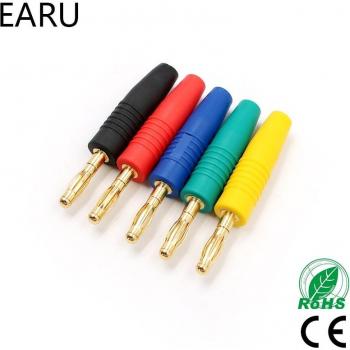 Enchufes banana de 4 mm dorados (paquete de 4)
