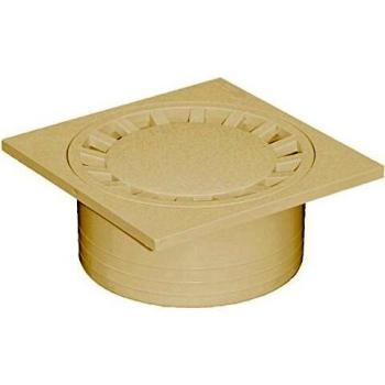 First Plast Siphon de sol 150x150 mm Polypropylène – Sortie Ø50‑125 mm – Sable