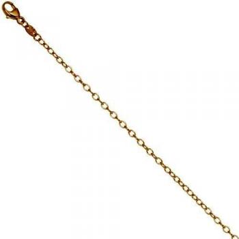JOBO 39988 Weit-Ankerkette 585 Gelbgold 2 mm 50 cm Karabiner Gold Kette Halsk