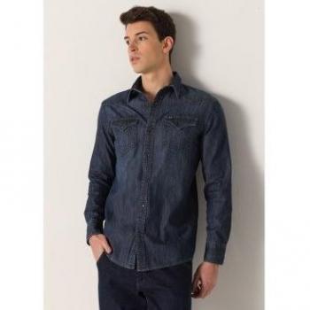 Camicia A Maniche Lunghe Denim Uomo 2XL Six Valves