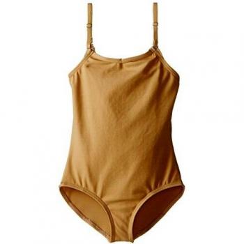 Capezio Kids’ Adjustable Strapped Camisole Leotard – Beige, M