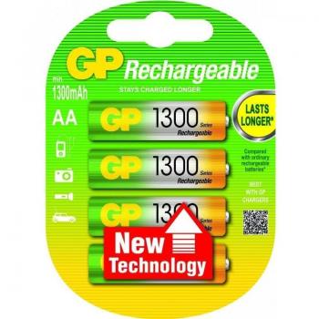 Gp pila recargable lr06 aa 1.2v ni-mh 1300mah blister de 4 unidades