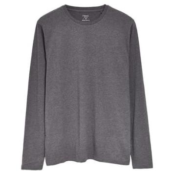Long Sleeve Crew Neck Marl Grey Tee