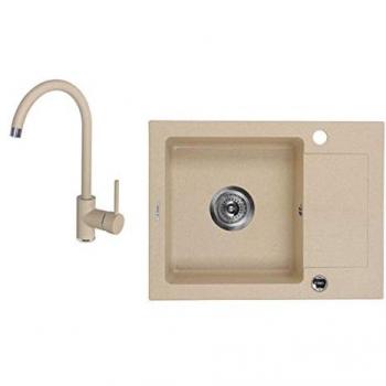 Lavello Granitico Unica Vasca con Scolapasta 50 cm