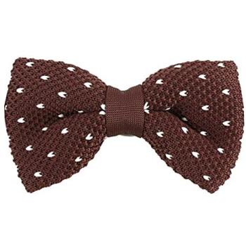 Noeud papillon tricot Marron