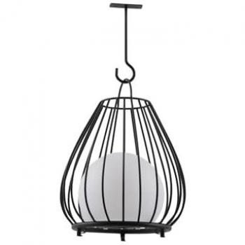 Lindby Kelda LED-Solarleuchte, 38 cm, dimmbar, schwarz