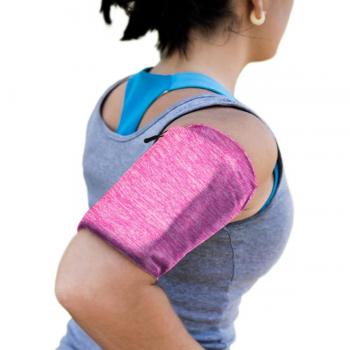 Brassard de course pour smartphone rose S