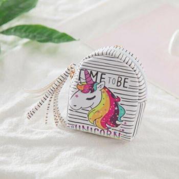 Bolsa de Monedero Unicornio con Llavero y Tarjetero