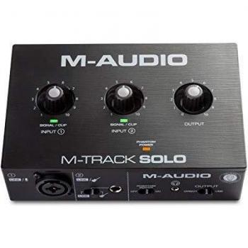 M-Audio M-Track Solo USB Audio Interface for Recording, Stre...
